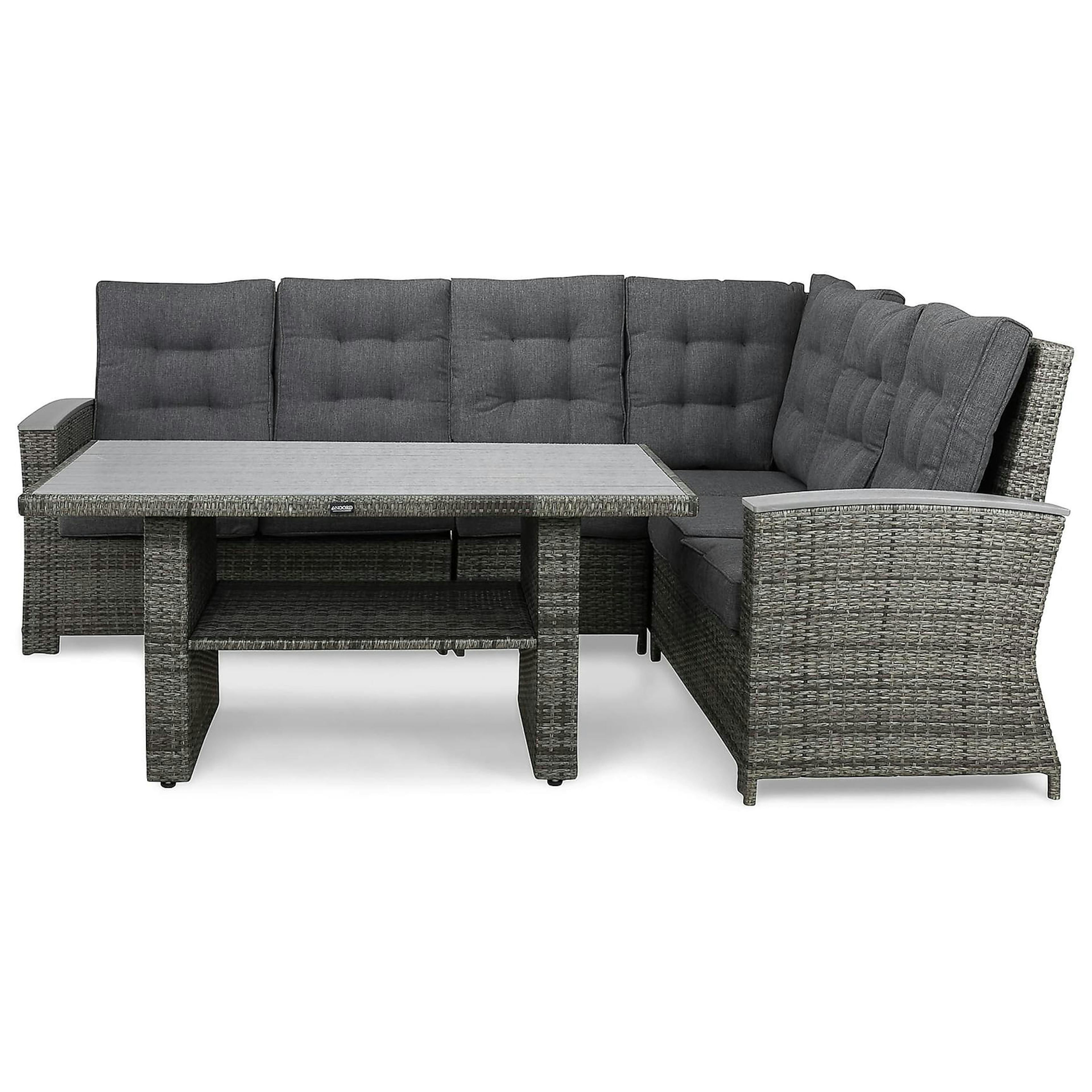 James Lyx Loungegrupp Utomhus Vändbar - 5-sits Loungeset i Konstrotting för Trädgård och Uteplats