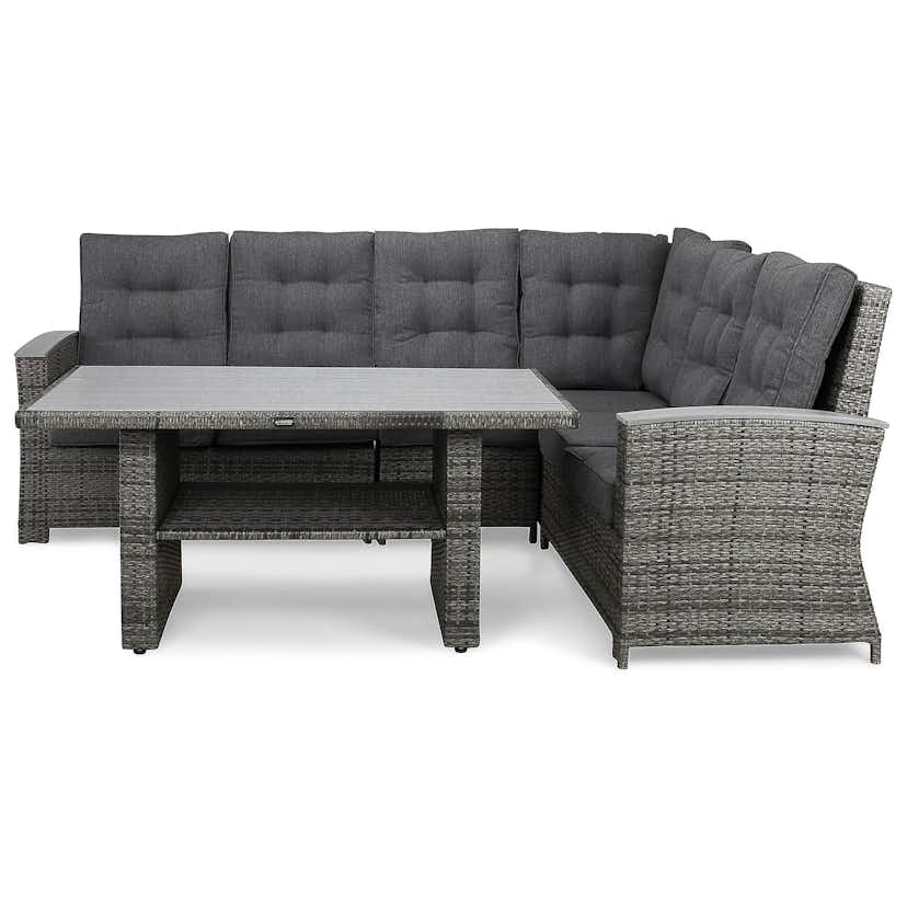 James Lyx Loungegrupp Utomhus Vändbar - 5-sits Loungeset i Konstrotting för Trädgård och Uteplats