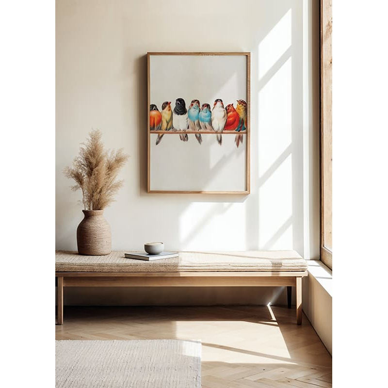 Poster Gallerix Birds In A Row Portrait