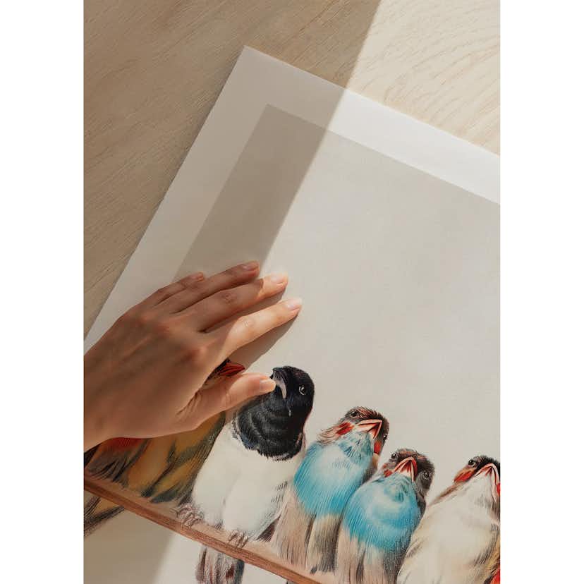 Poster Gallerix Birds In A Row Portrait