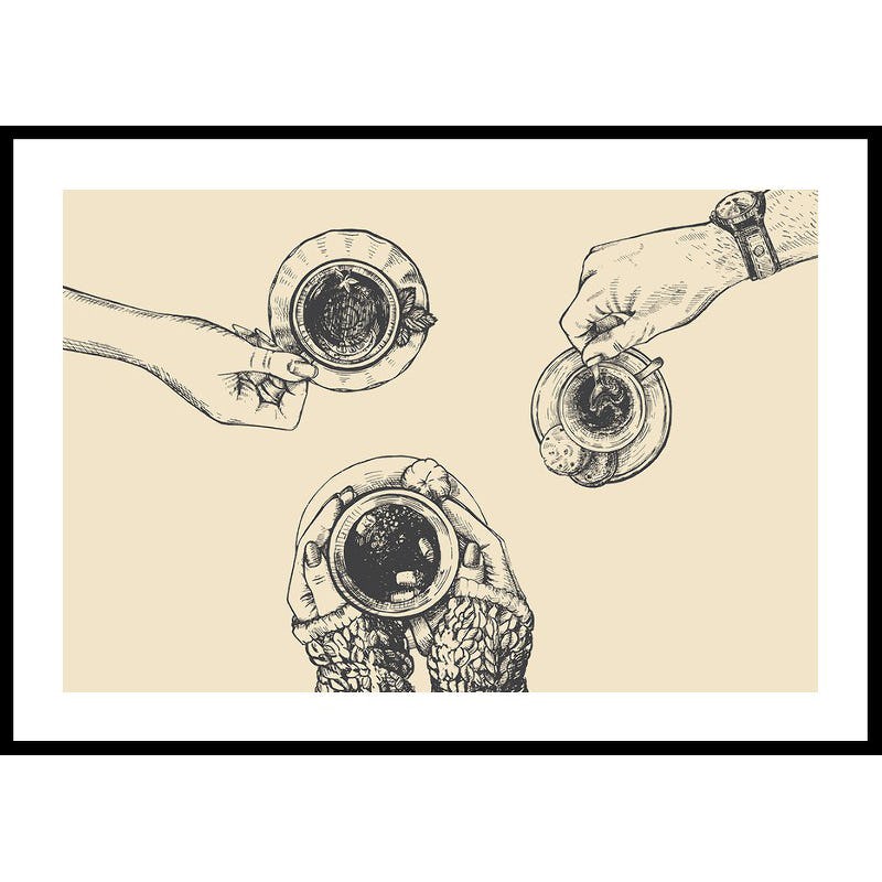 Poster Gallerix Vintage Coffee Drawing