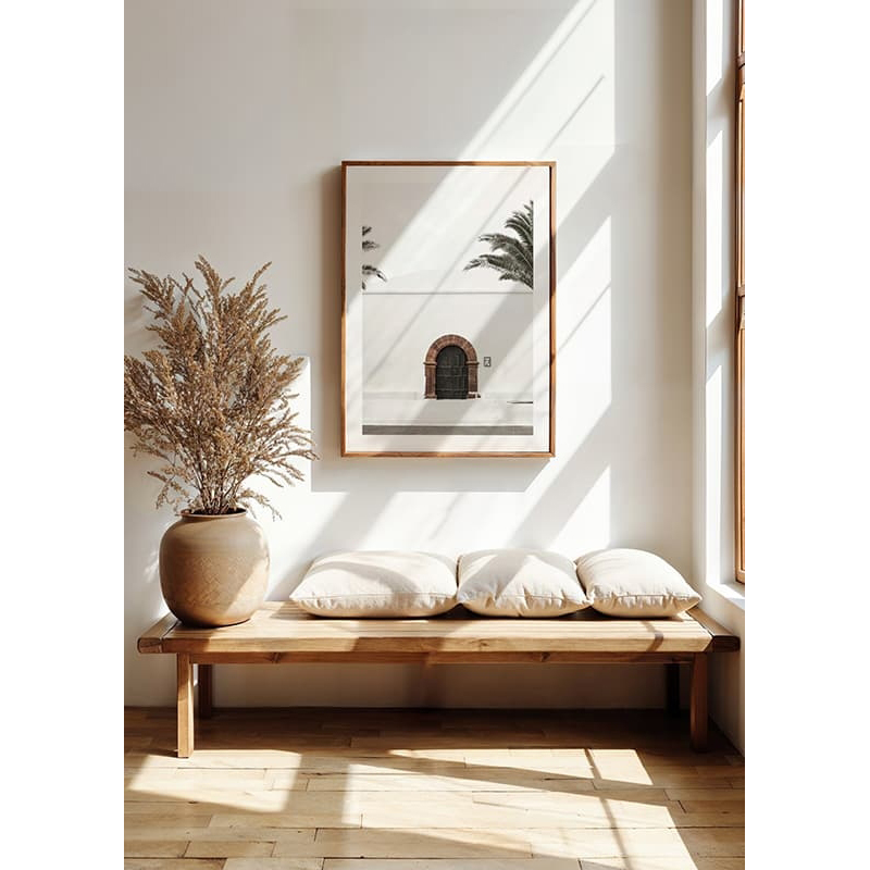 Poster Gallerix Brown Door White Wall