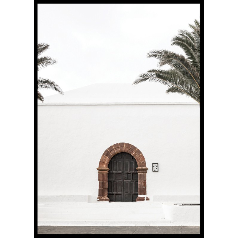 Poster Gallerix Brown Door White Wall