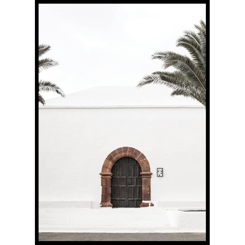 Poster Gallerix Brown Door White Wall