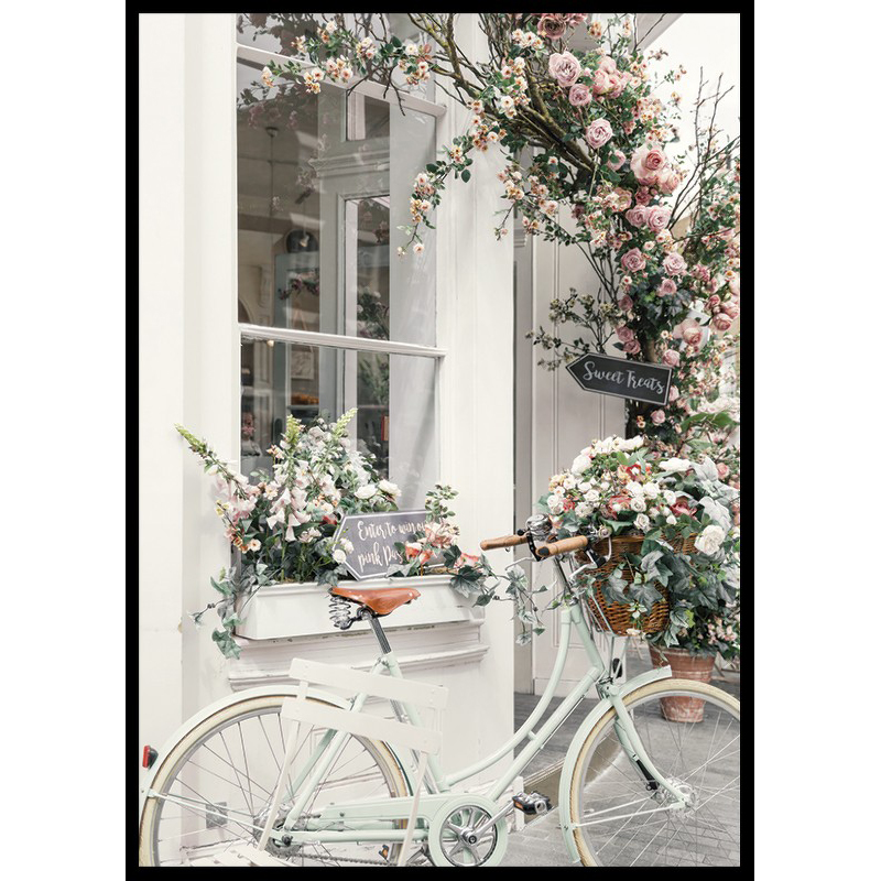 Poster Gallerix Bicycle And Flowers
