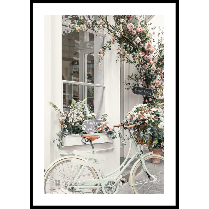 Poster Gallerix Bicycle And Flowers