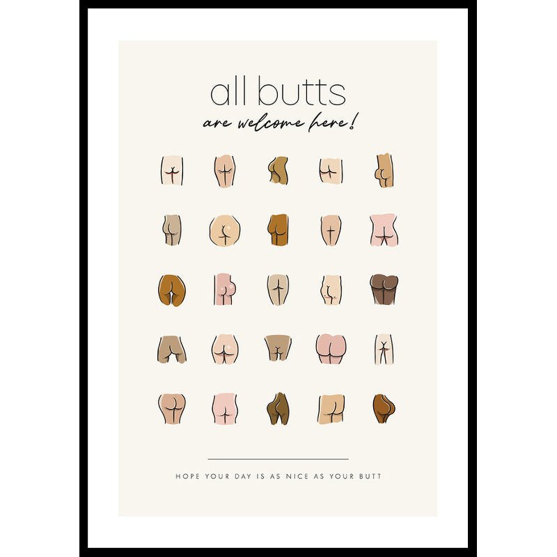 Poster Gallerix All Butts Are Welcome