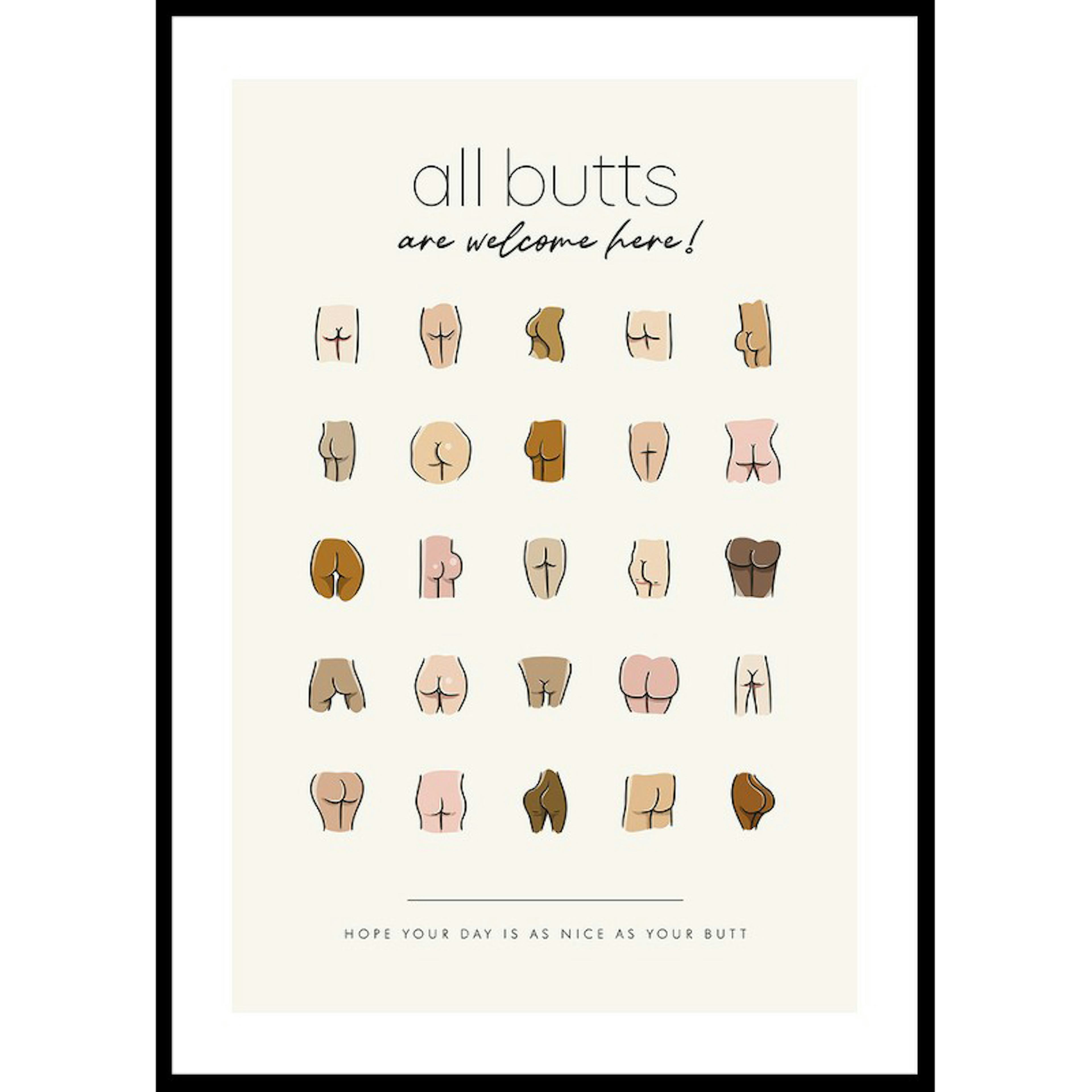 Poster Gallerix All Butts Are Welcome
