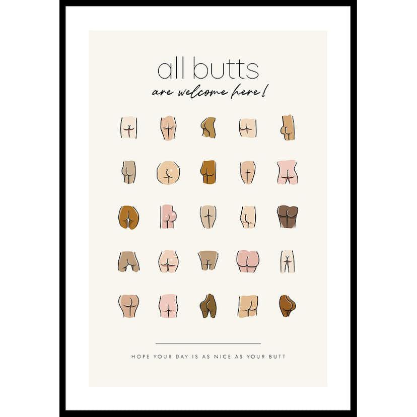 Poster Gallerix All Butts Are Welcome