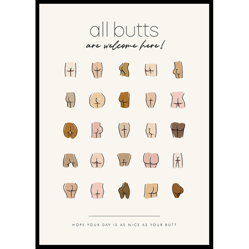 Poster Gallerix All Butts Are Welcome