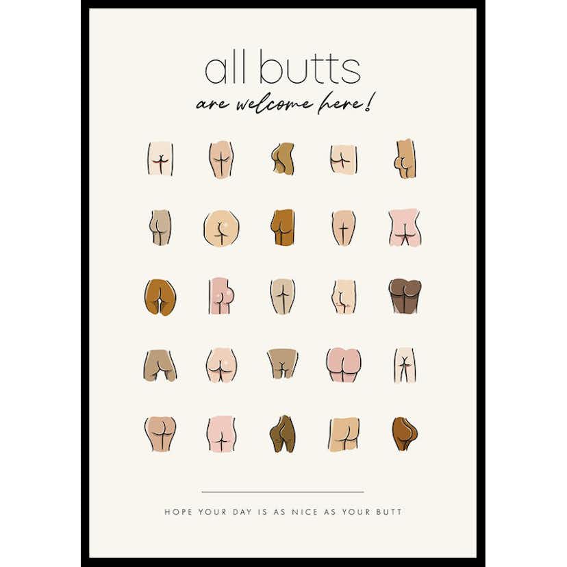 Poster Gallerix All Butts Are Welcome