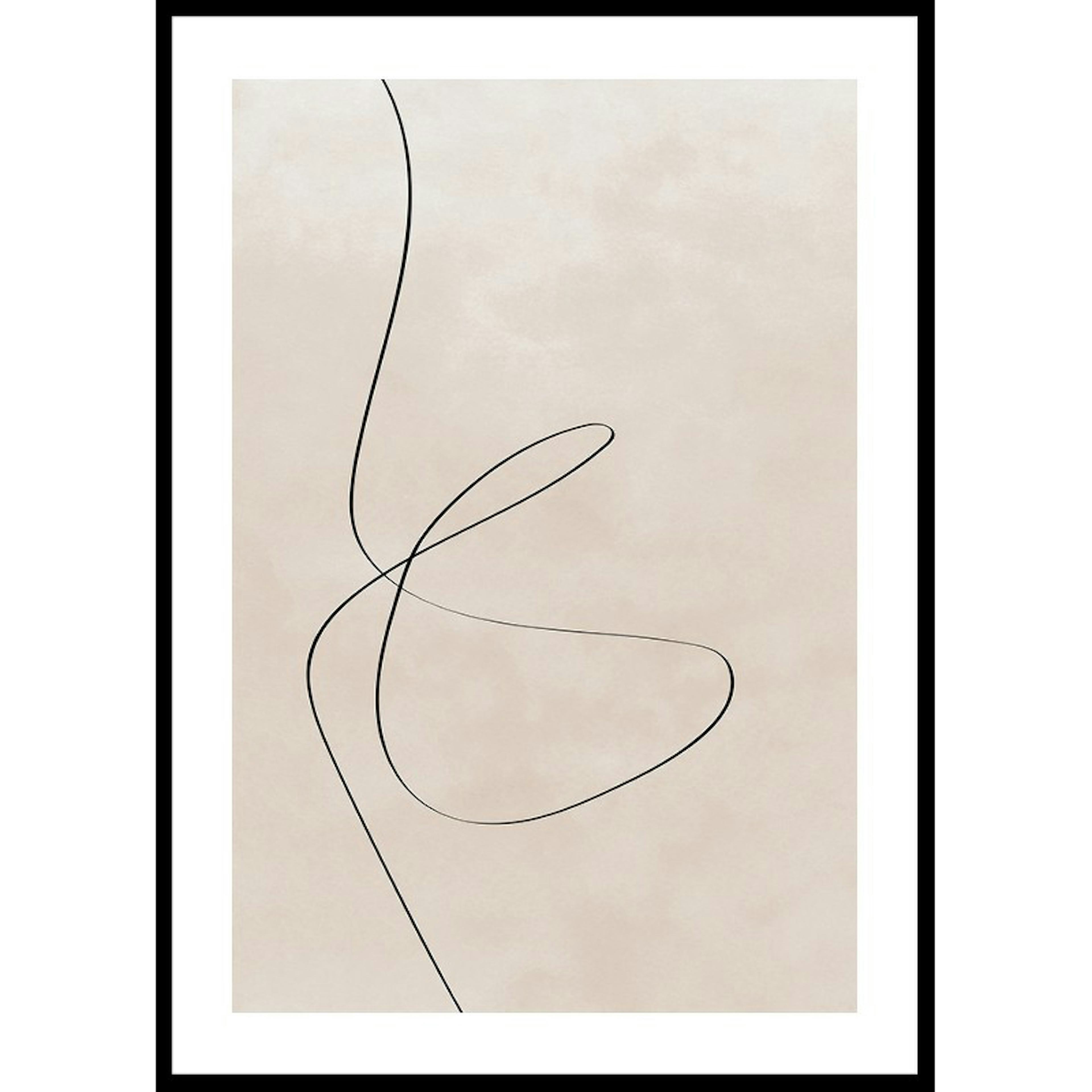 Poster Gallerix Line Art Abstract Shapes No2