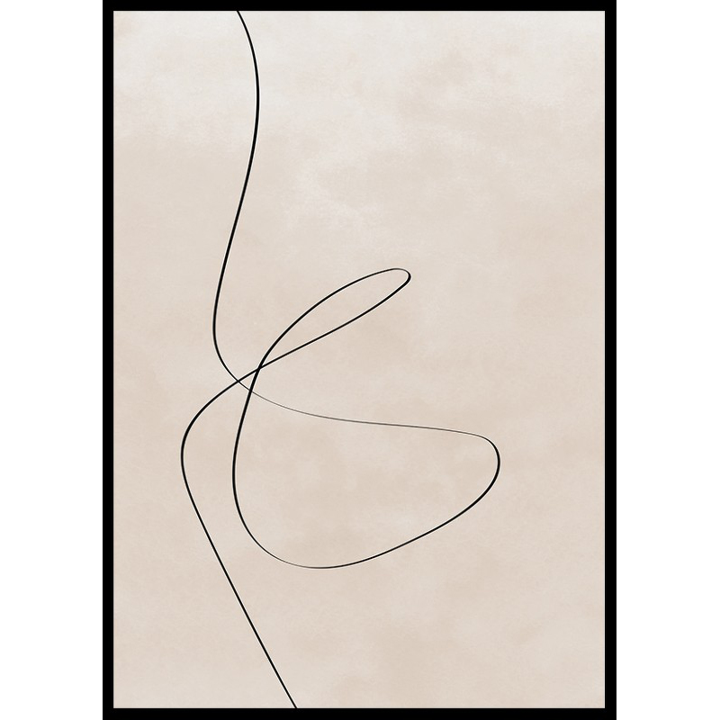 Poster Gallerix Line Art Abstract Shapes No2