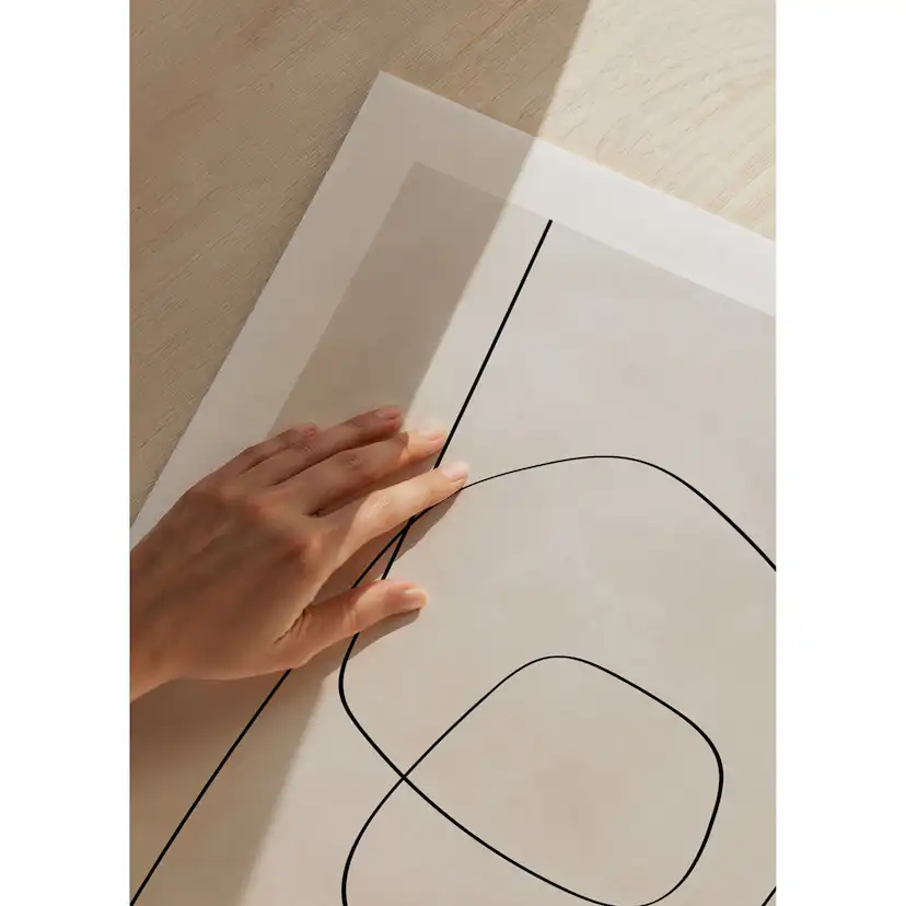 Poster Gallerix Line Art Abstract Shapes No1