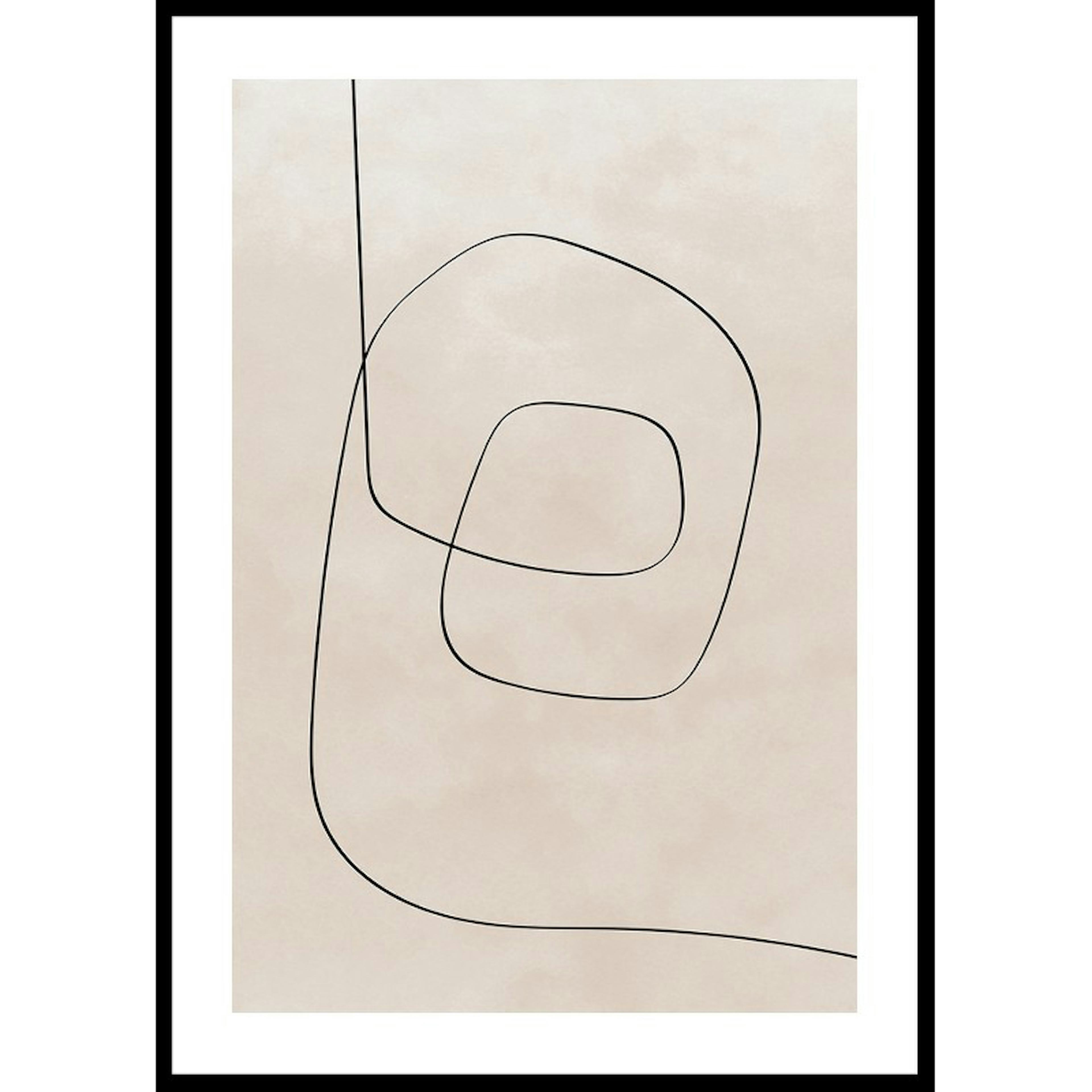 Poster Gallerix Line Art Abstract Shapes No1
