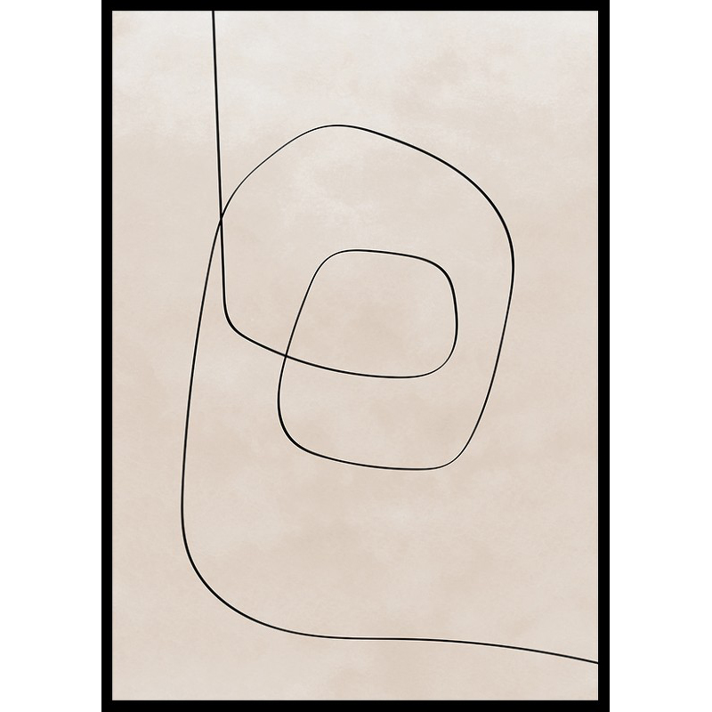 Poster Gallerix Line Art Abstract Shapes No1