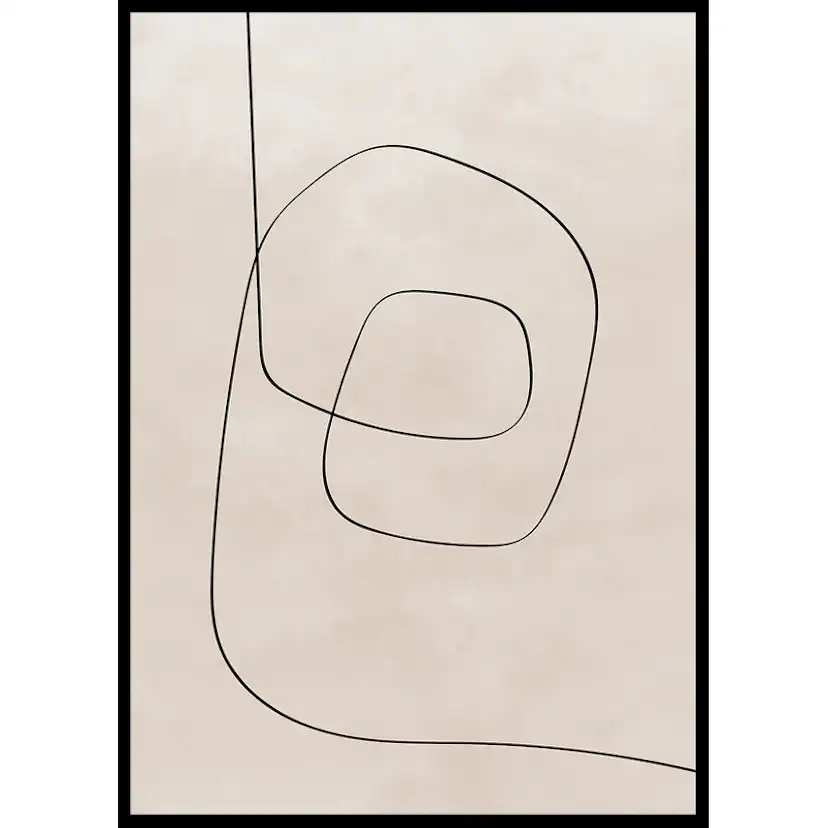Poster Gallerix Line Art Abstract Shapes No1