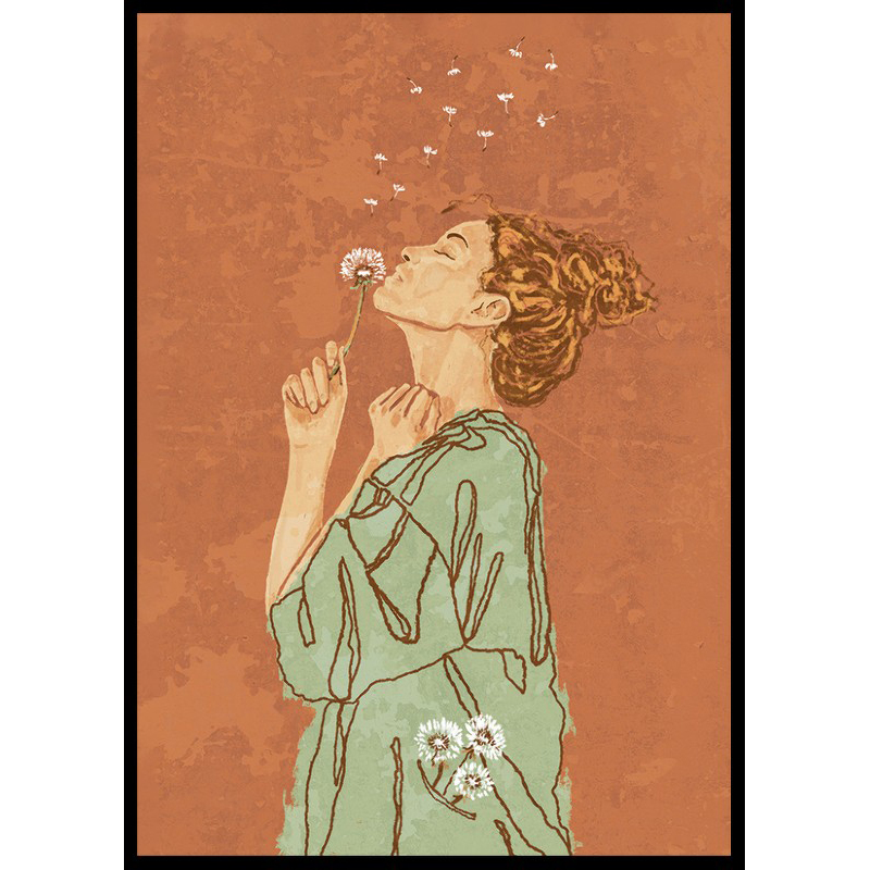 Poster Gallerix Woman With Dandelion