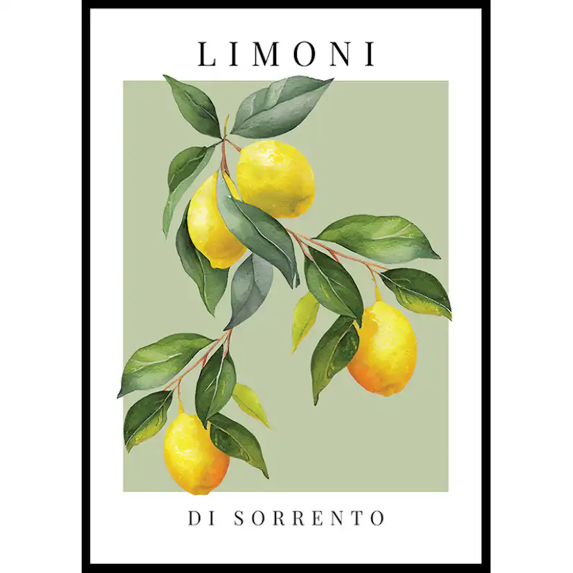 Poster Gallerix Limoni Di Sorrento