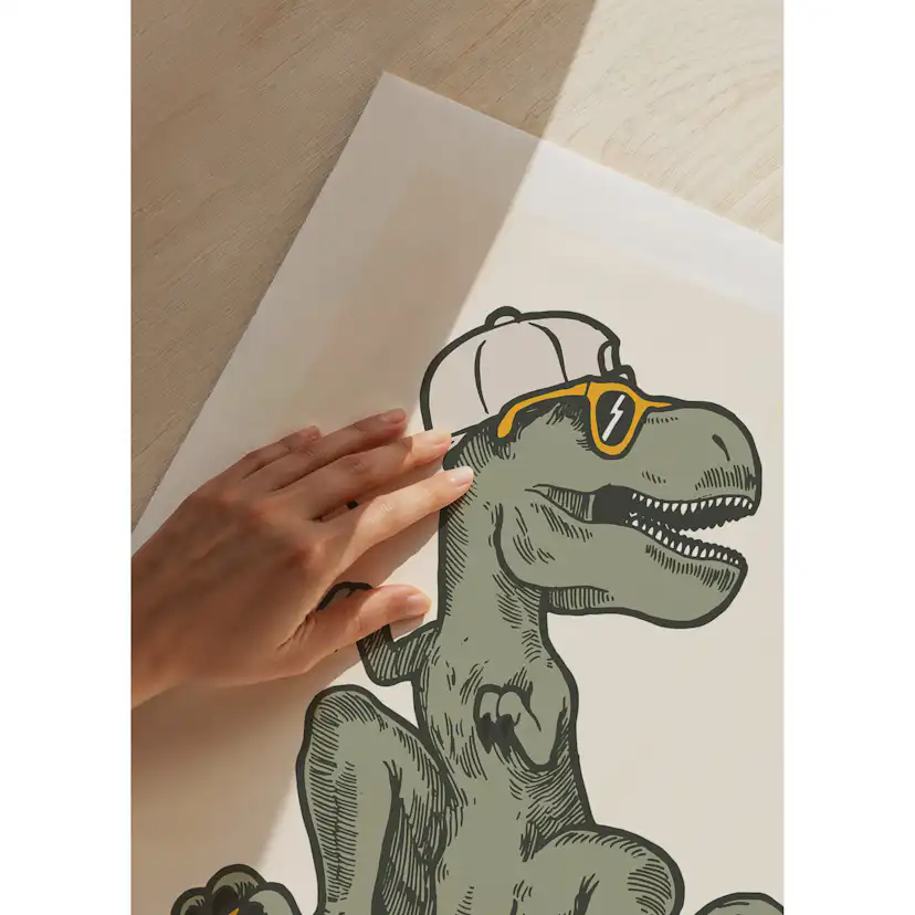 Poster Gallerix T-rex Dino Skateboarding