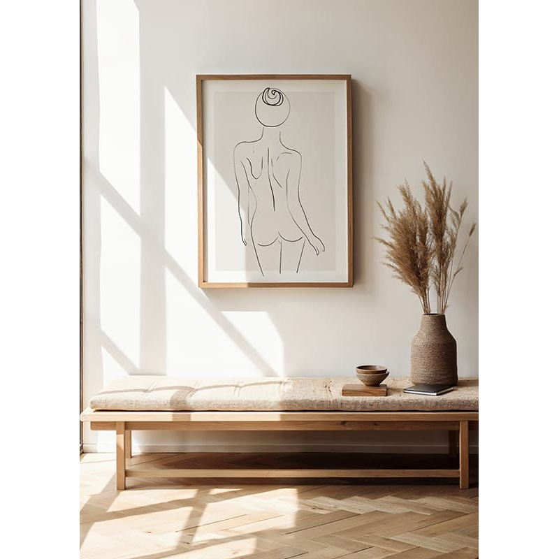 Poster Gallerix Female Body Line Art