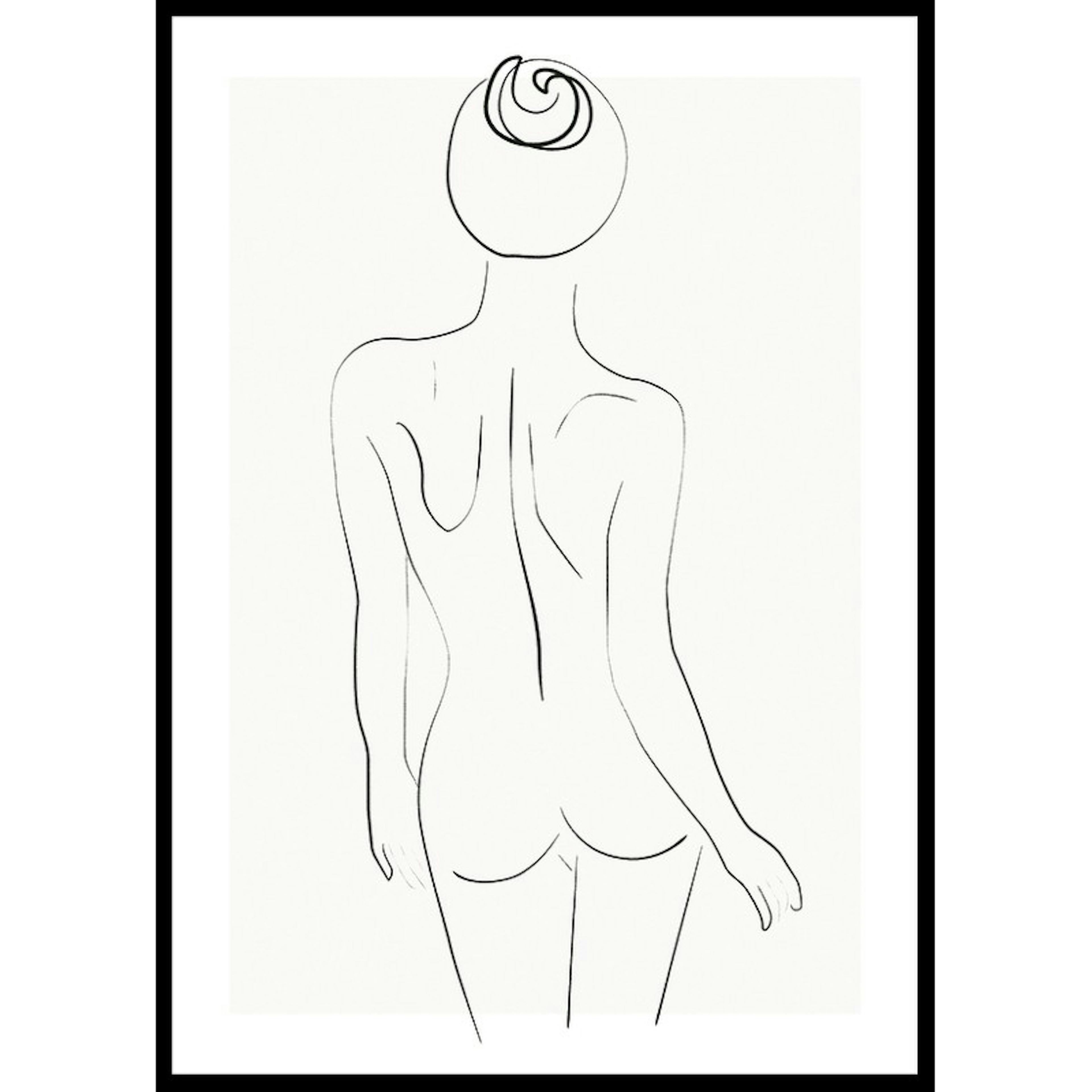 Poster Gallerix Female Body Line Art