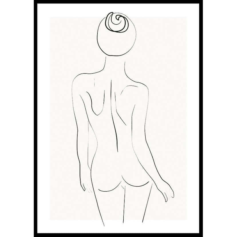 Poster Gallerix Female Body Line Art