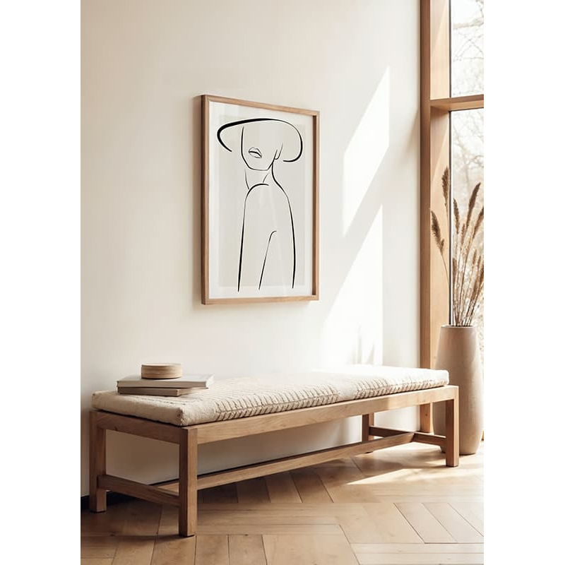 Poster Gallerix Posing In Hat Line Art