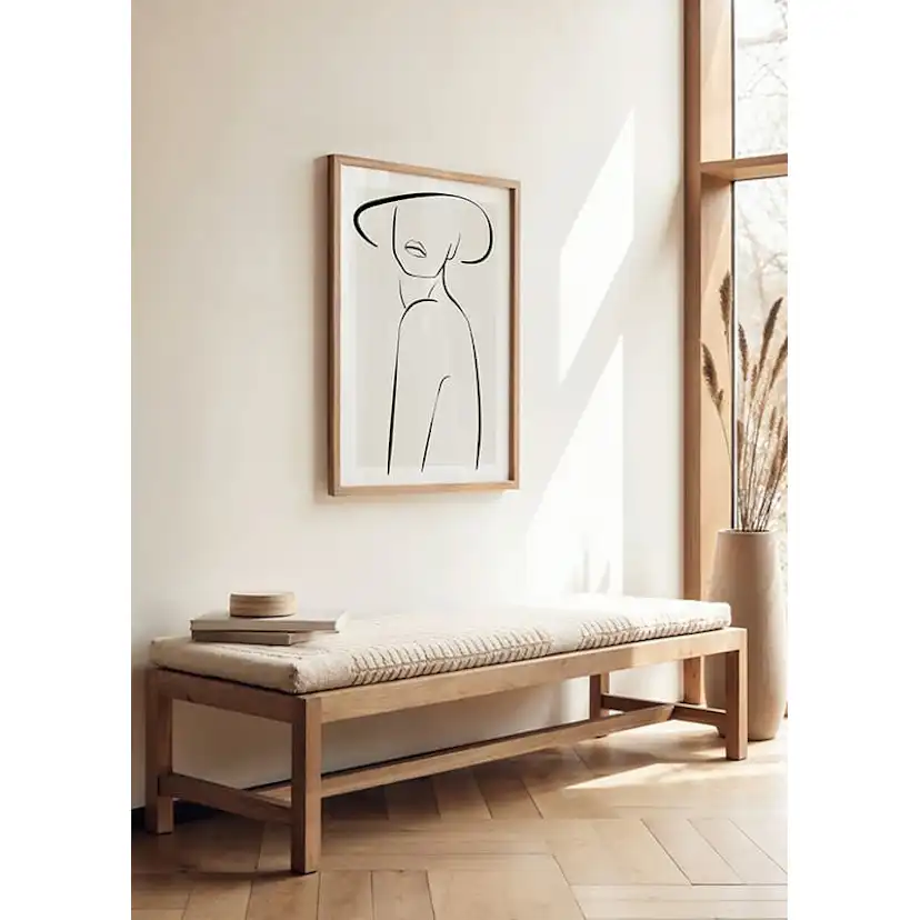 Poster Gallerix Posing In Hat Line Art