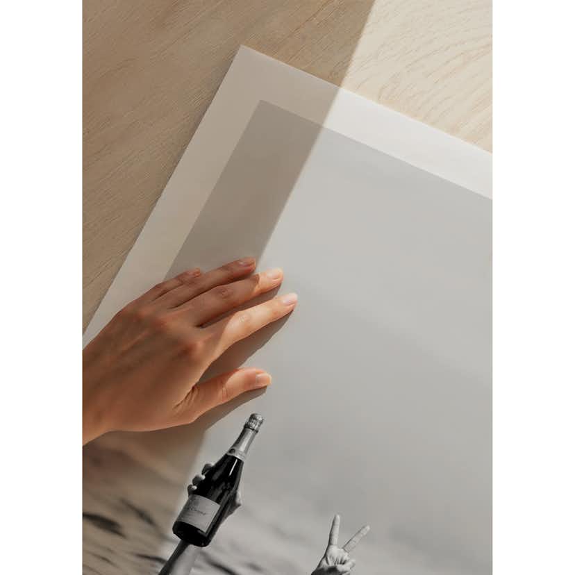 Poster Gallerix Champagne Victory B&W