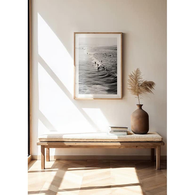 Poster Gallerix California Surfers On Waves B&W