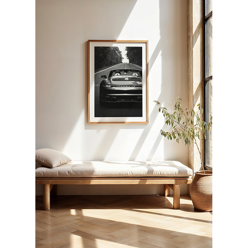 Poster Gallerix Porsche 911 Carrera 4s Rear B&W