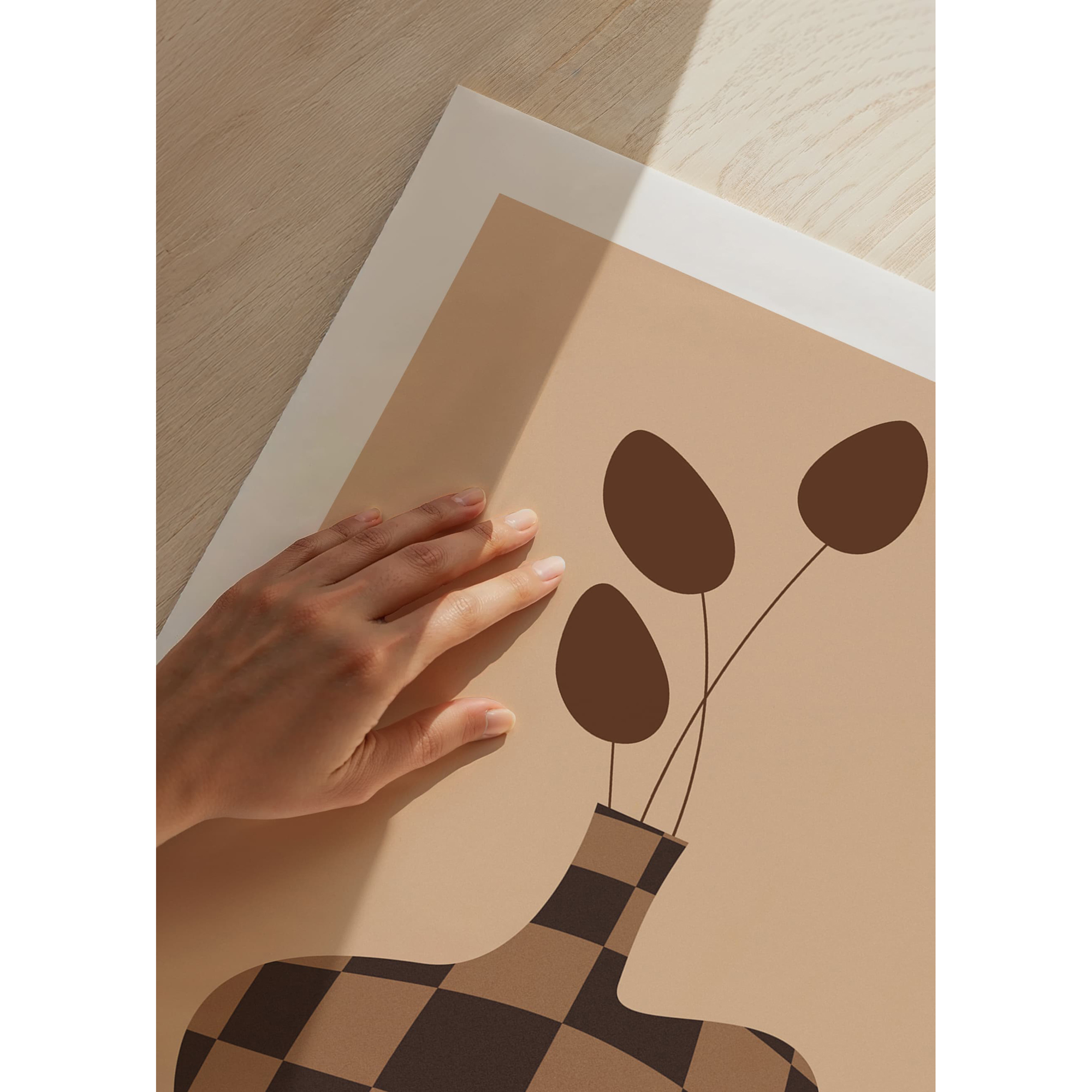 Poster Gallerix Checkered Vintage Vase No2