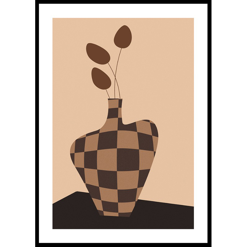 Poster Gallerix Checkered Vintage Vase No2