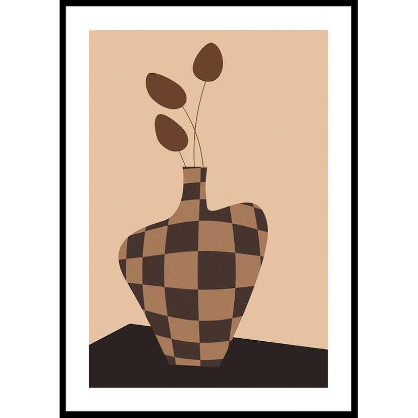 Poster Gallerix Checkered Vintage Vase No2