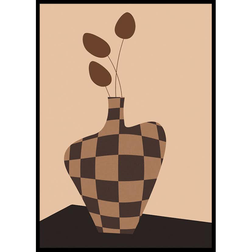 Poster Gallerix Checkered Vintage Vase No2