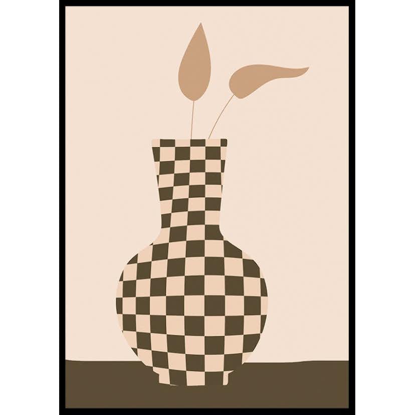 Poster Gallerix Checkered Vintage Vase No1