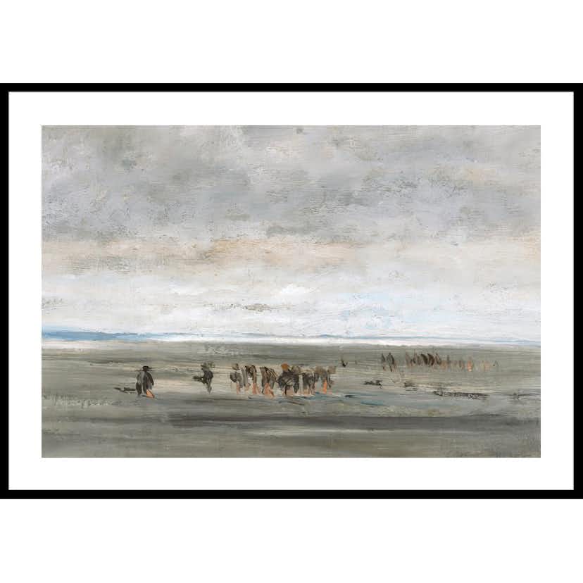 Poster Gallerix Clam Digger By Charles-François Daubigny
