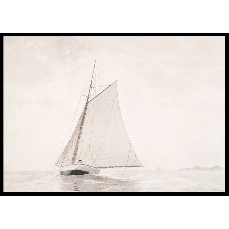 Poster Gallerix Sailing Off Gloucester By Winslow Homer