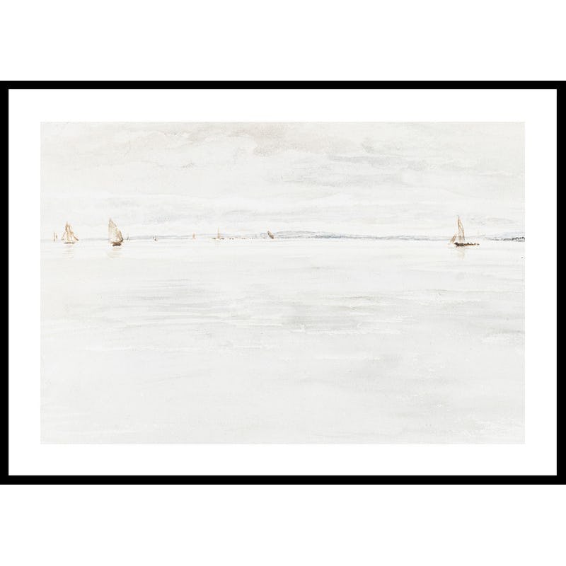 Poster Gallerix Sailboats On Southampton River By John Linnell