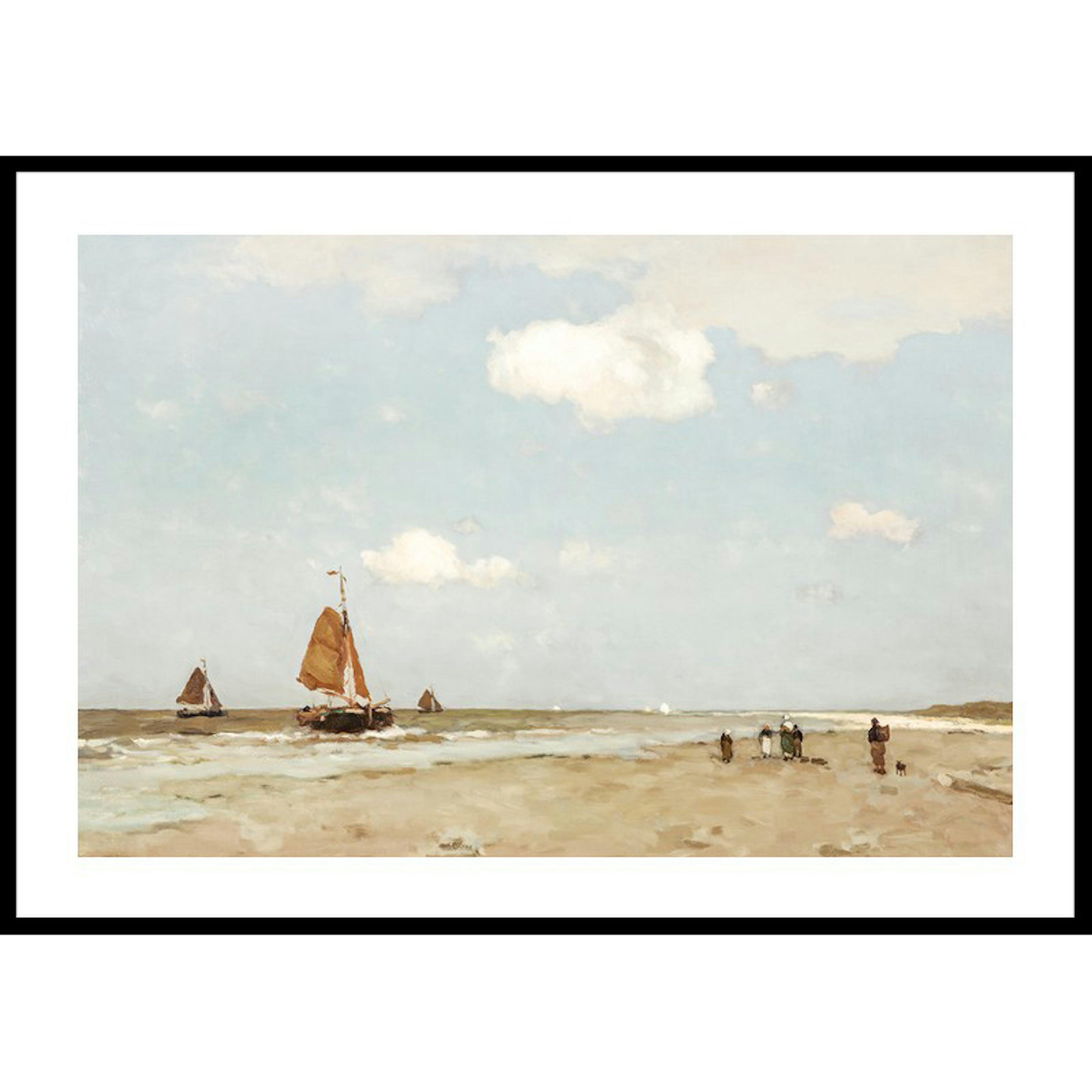 Poster Gallerix Beach Scene By Jan Hendrik Weissenbruch