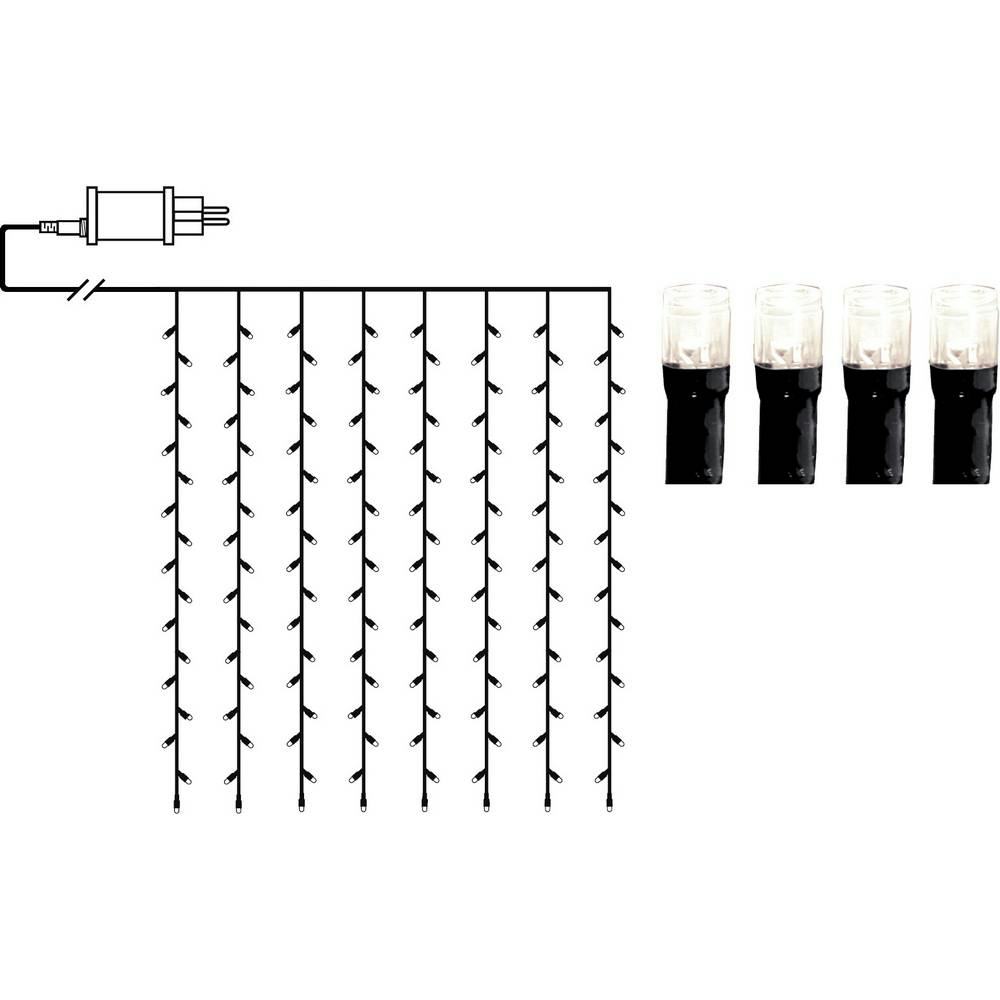 Ljusgardin Star Trading Crispy Ice White 120L