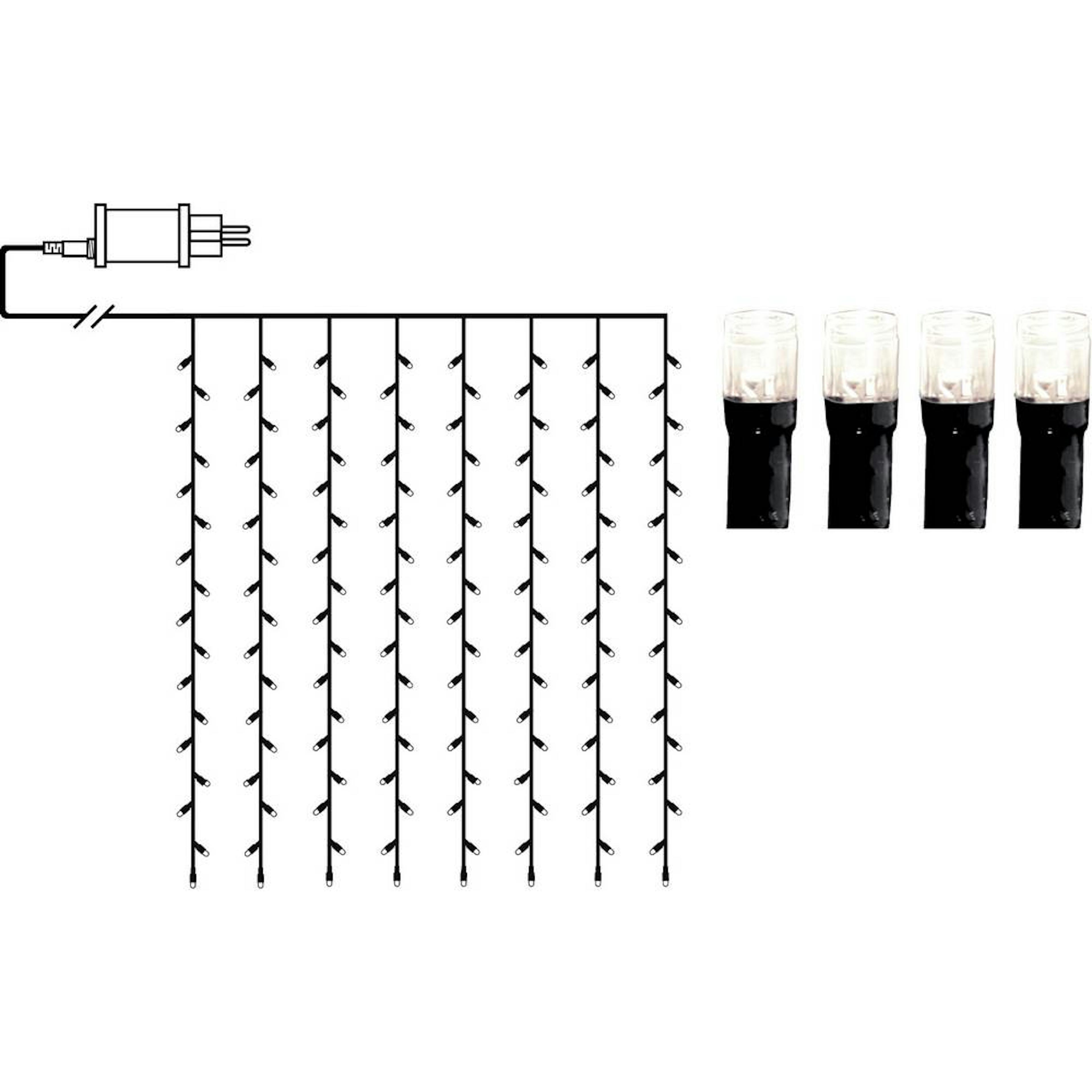 Ljusgardin Star Trading Crispy Ice White 120L