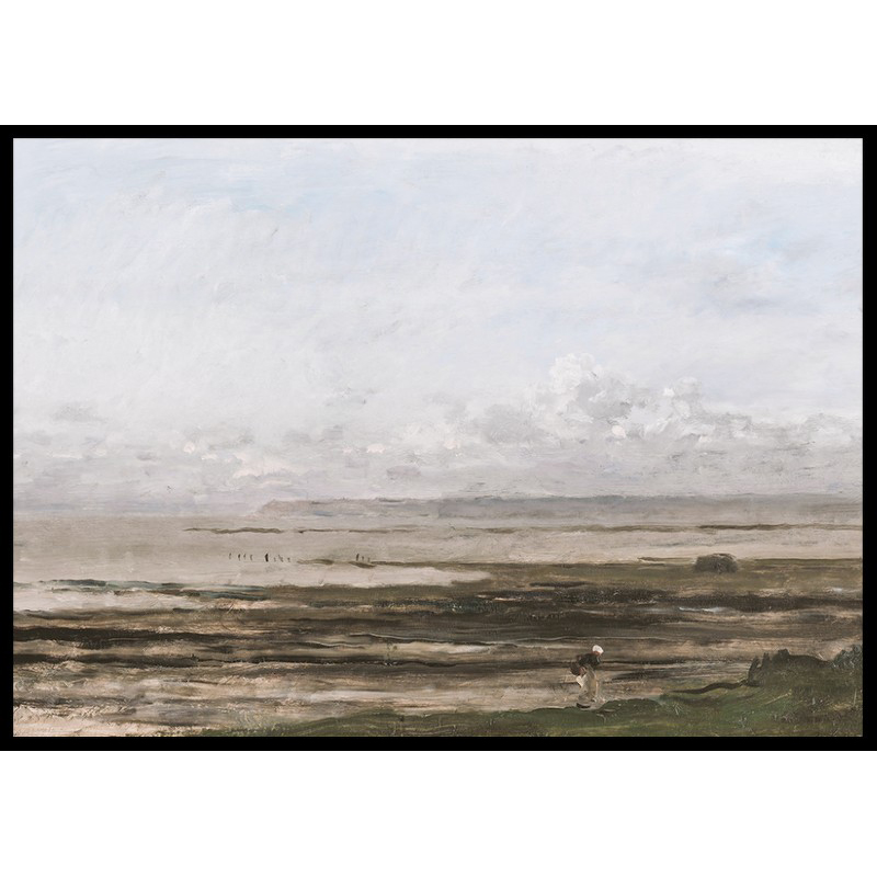 Poster Gallerix Beach At Ebb Tide By Charles-François Daubigny