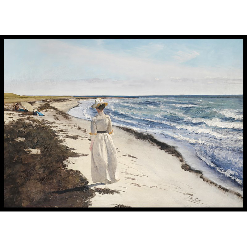 Poster Gallerix Dame Ved Karrebæksminde Strand By Laurits Andersen Ring