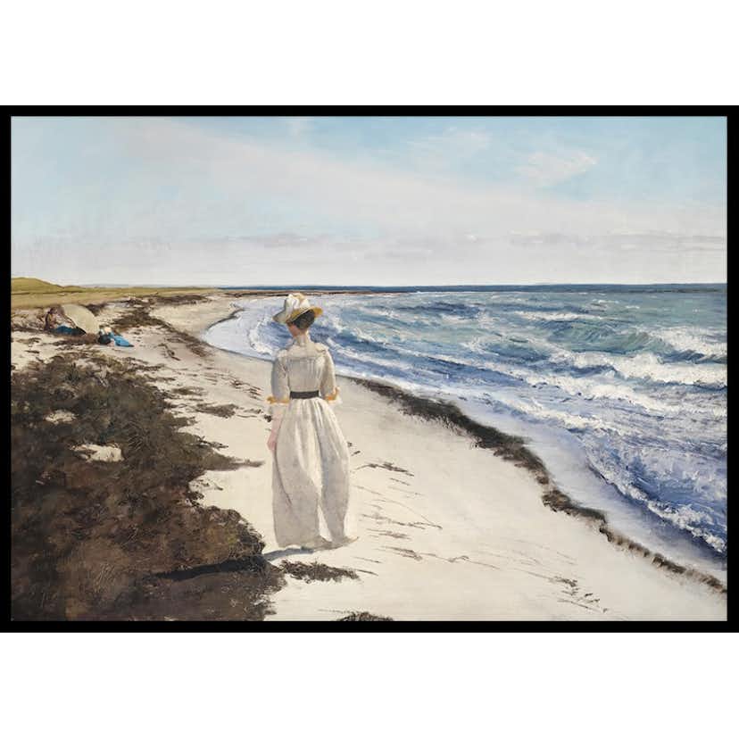Poster Gallerix Dame Ved Karrebæksminde Strand By Laurits Andersen Ring