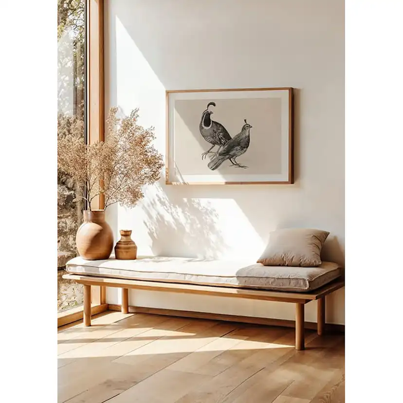 Poster Gallerix Gamble Quail By Charles Christian Nahl