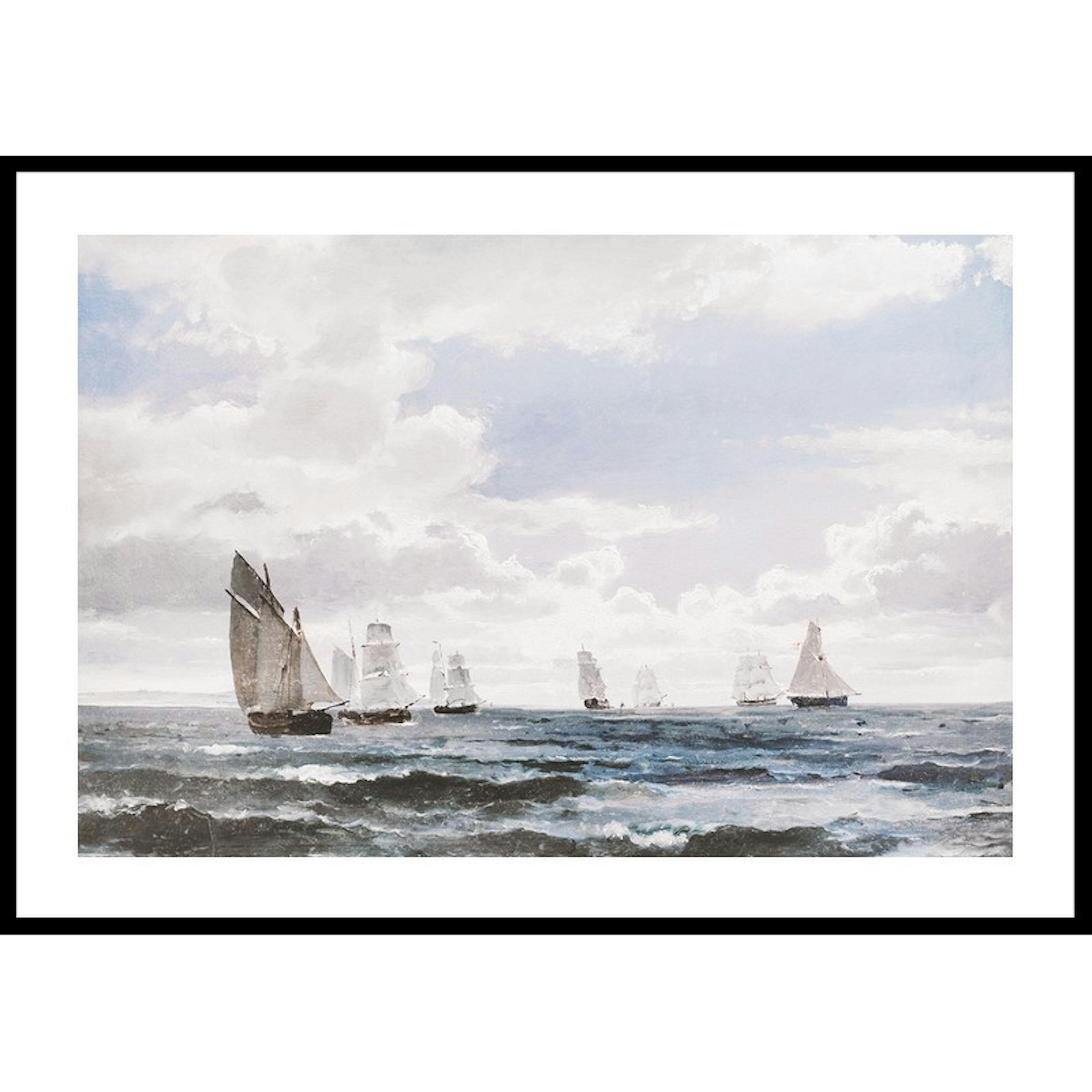 Poster Gallerix Sejlskibe I Sundet Syd For Kronborg By Carl Frederik Sørensen