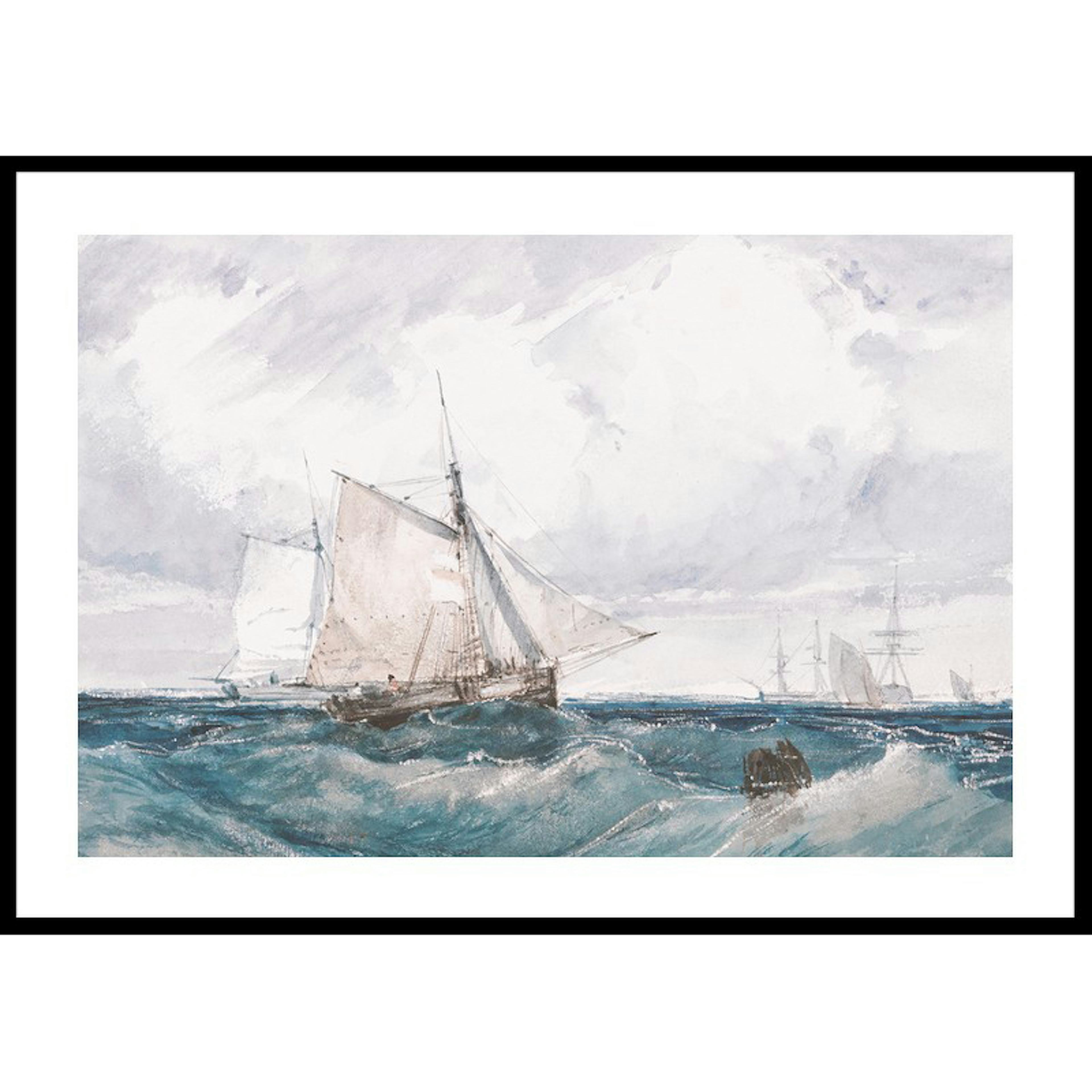 Poster Gallerix A Cutter And Other Shipping In A Breeze By Richard Parkes Bonington