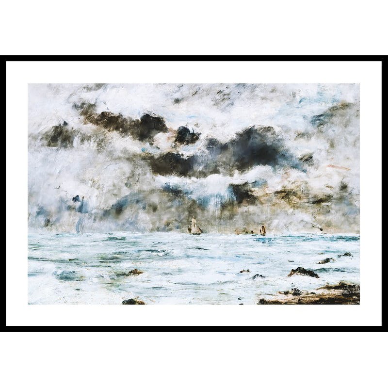 Poster Gallerix La Côte à Trouville By Eugène Louis Boudin